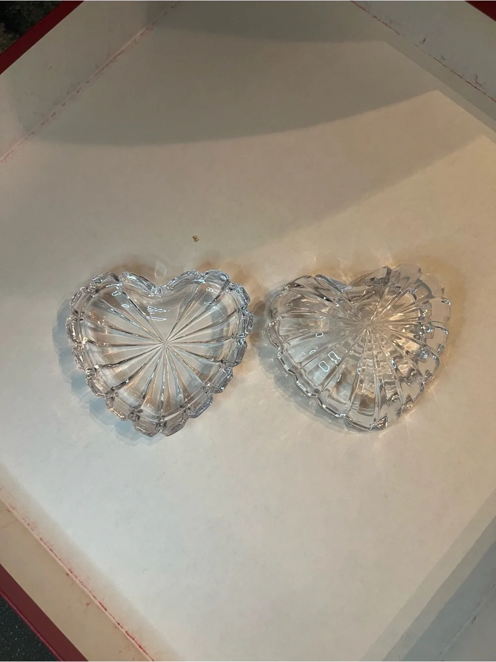 Mikasa Romantic Jewel crystal heart trinket dish/box
